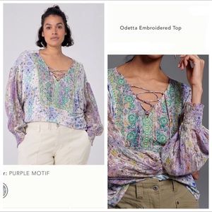 ANTHROPOLOGIE embroidered blouse